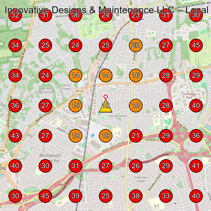 Innovative Designs & Maintenance LLC GeoGrid visibility map for Landscape Designer in Syosset